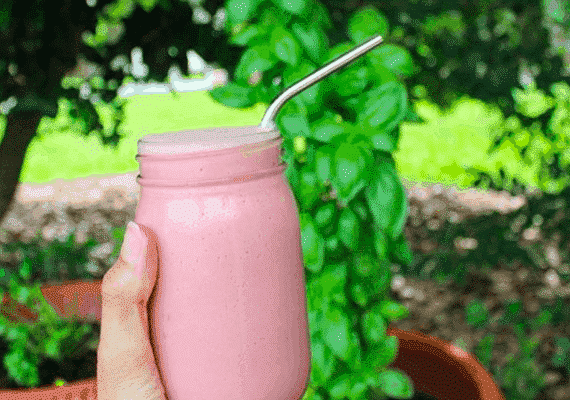 Strawberry Basil Smoothie