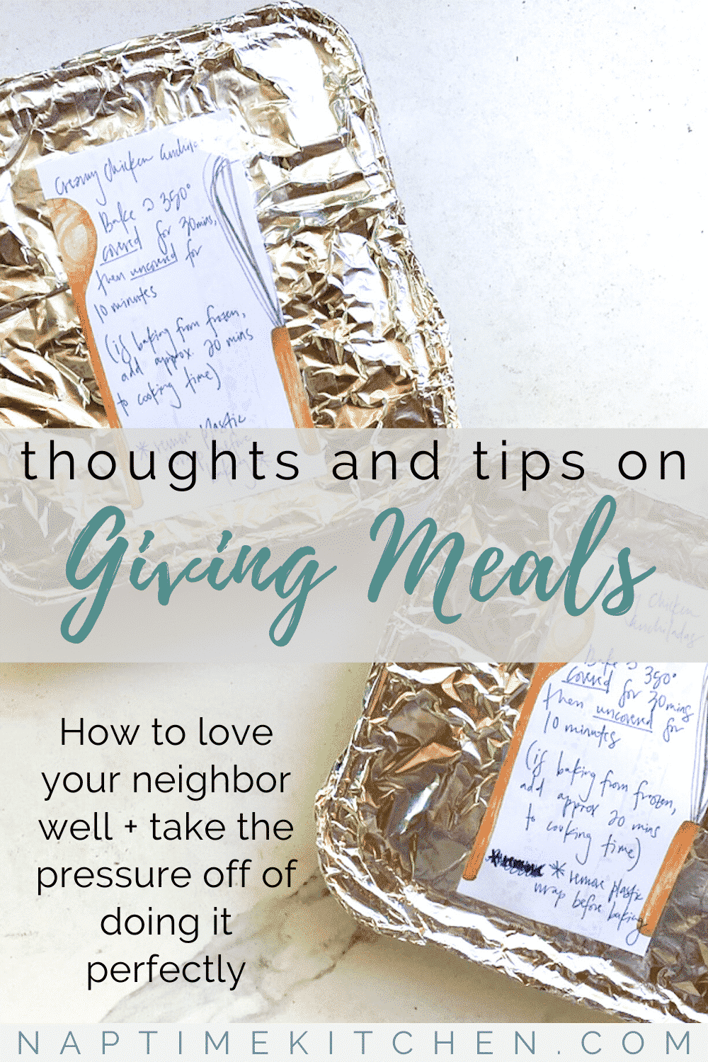 Some Thoughts and Tips On Giving Meals